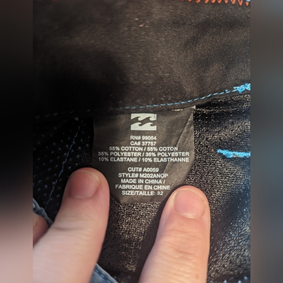 Billabong Mens 32 New Order Submersible Hybrid Shorts, Blue - Picture 9 of 9